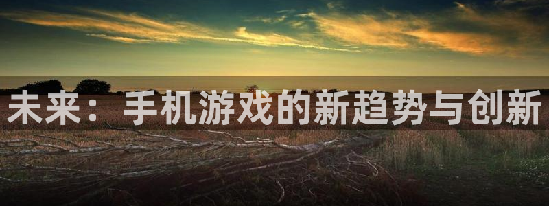 杜邦娱乐网址官网：未来：手机游戏的新趋势与创新